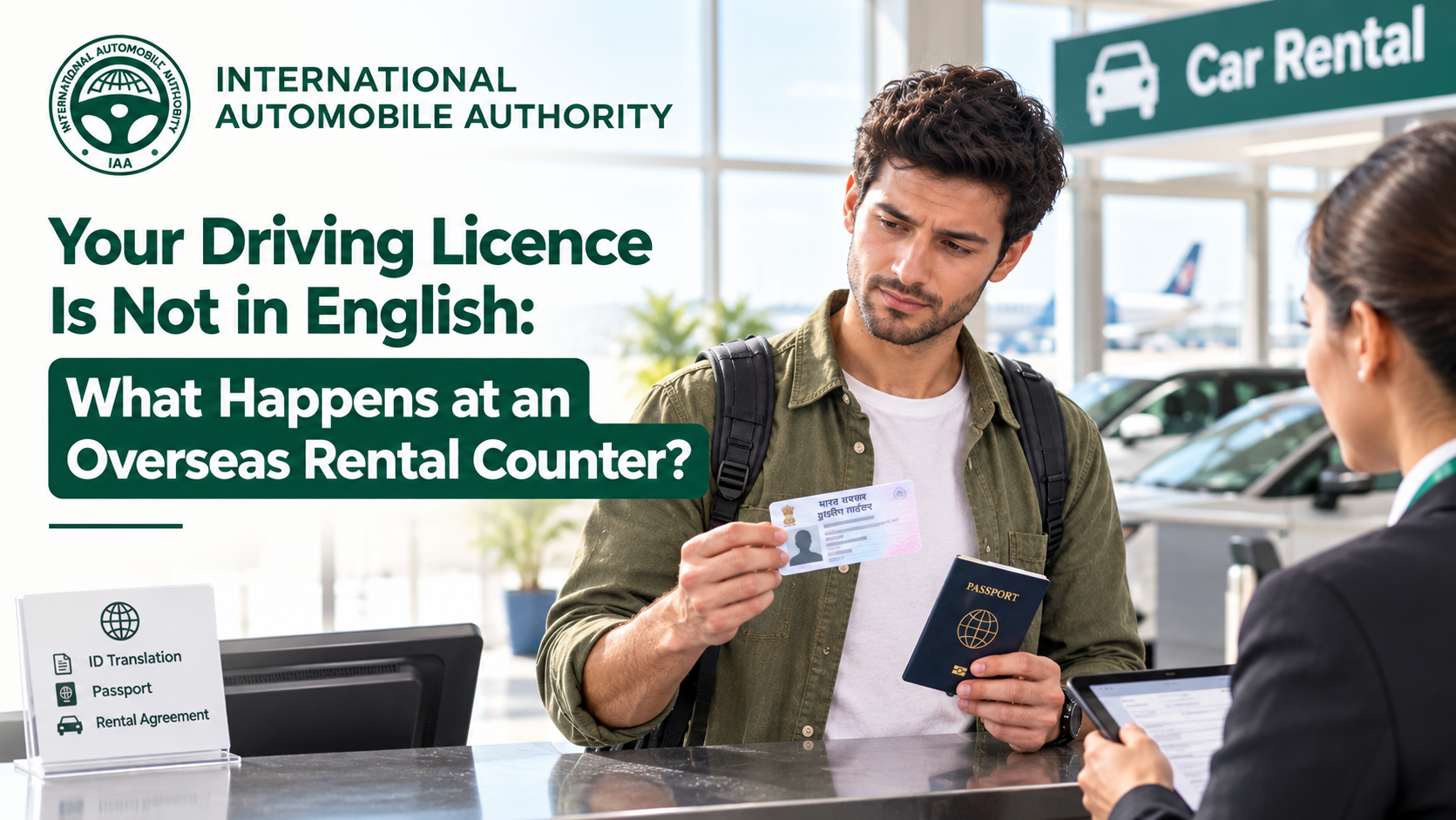 A sua carta de condução não está em inglês: O que acontece num balcão de aluguer no estrangeiro?